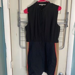 Rachel Roy Zip Up Black/Tan/Pink Zip Up Dress
